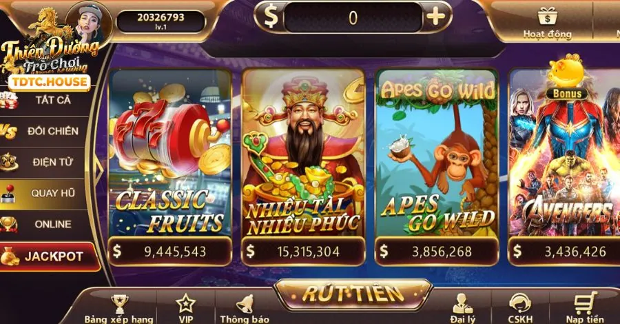 Máy đánh bạc (Slot Games) trên 69vin app Android